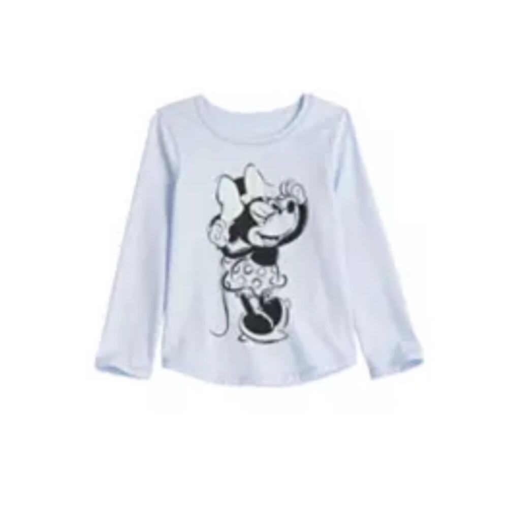 Jumping Beans Disney Minnie Mouse Blue Adaptive Long Sleeve Girls’ Top Size 12